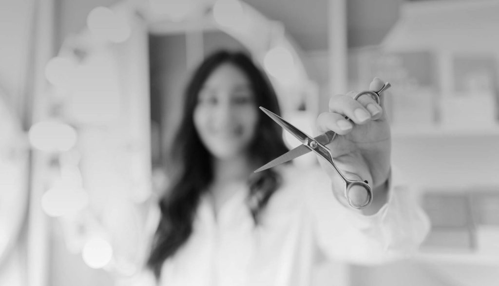 Split end repair treatment at Häste Hair in Medford salon