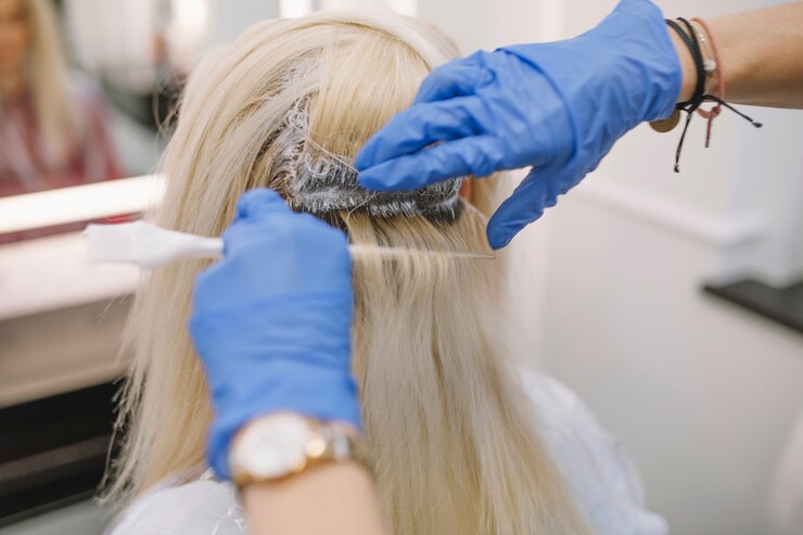 process of hair coloring