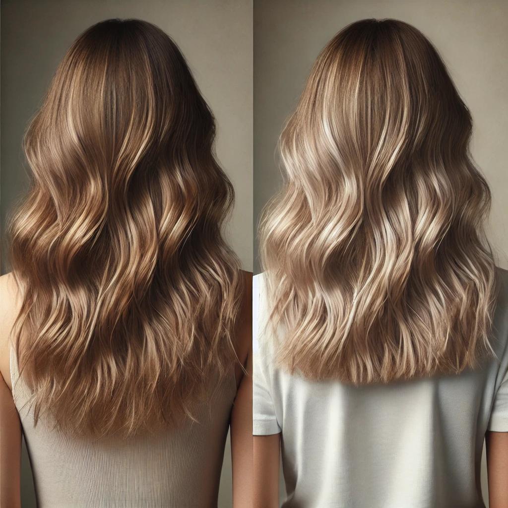 natural hair color vs blonde highlights