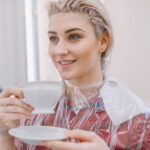 bleaching hair or soap cap