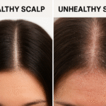 healthy scalp vs unhealthy scalp