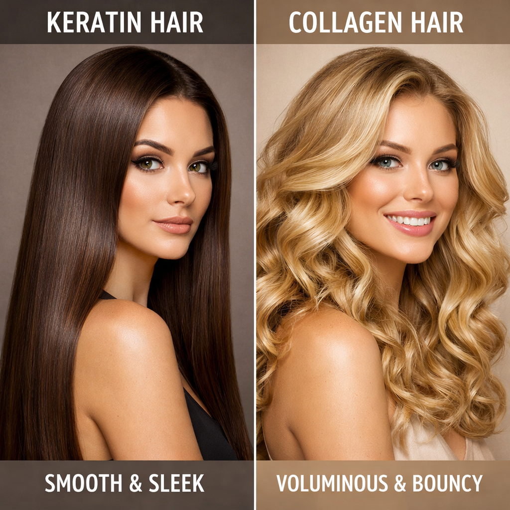 keratin and collagen hair treatments