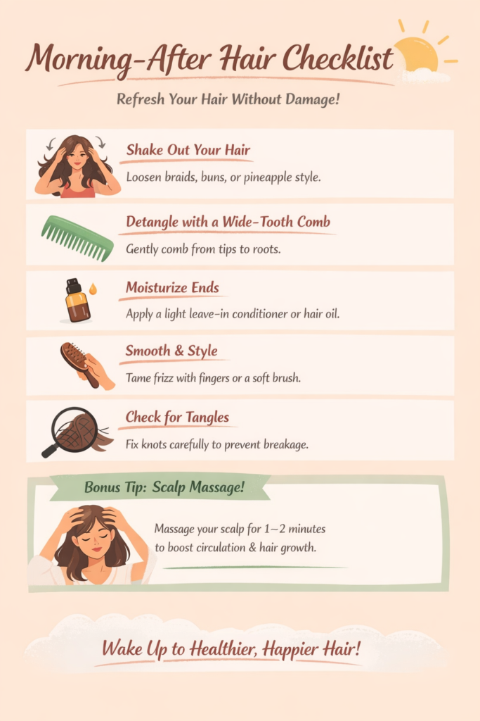 morning-after hair checklist