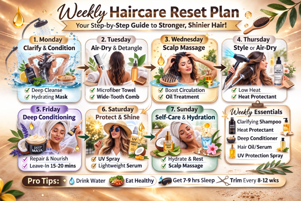 weekly haircare reset plan