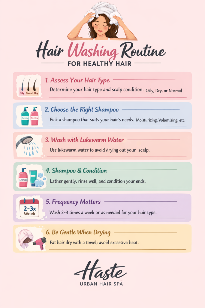 hair washing routine for healthy hair