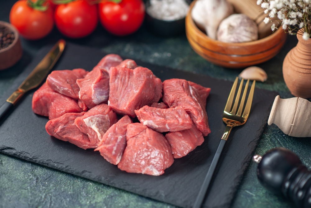 lean meats rich in protein and iron essential for hair growth